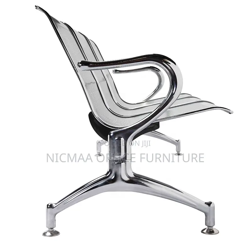 3-Seater Stainless Steel Waiting Bench