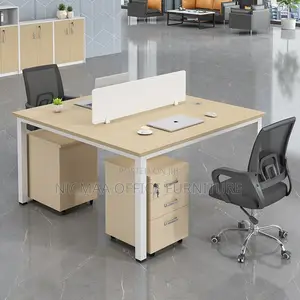 Sleek Design With Privacy Panel Storage Workstation
