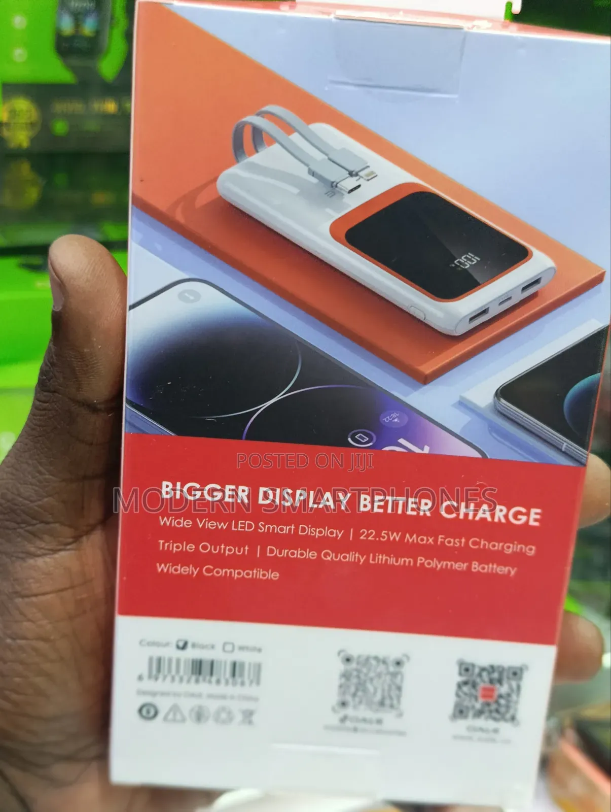 Oale 10000mah 22.5 Fast Charging With Inbuilt Cables