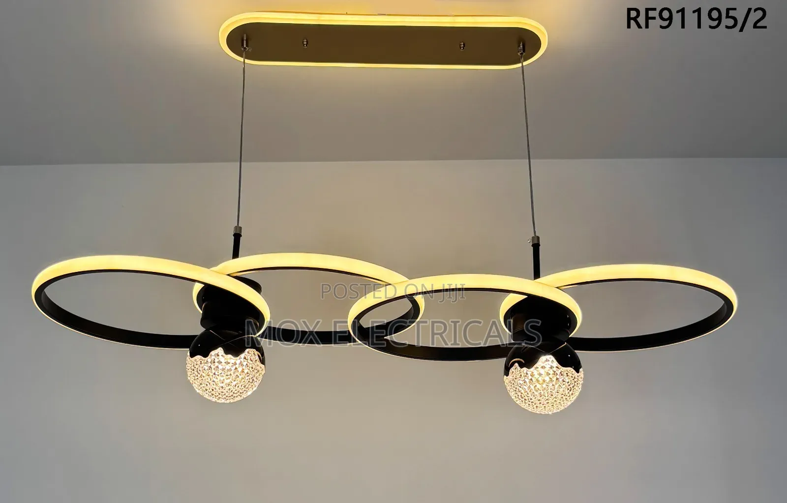 Modern Linear Pendant Light,Dimmable Led Chandelier With Spotlights