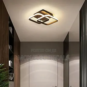 Sinoman Stylish Plastic Led Ceiling Lamp Dual Ring Sqaure