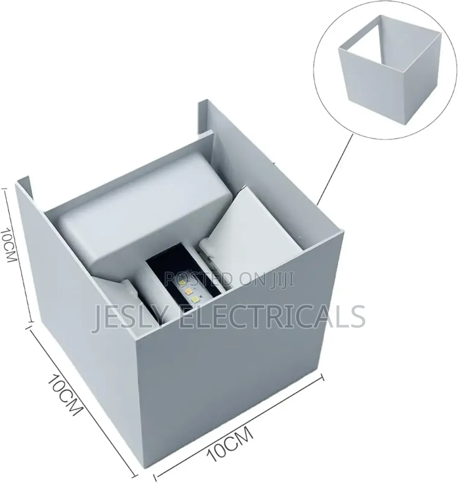 Led Wall Lamp, Cube With Adjustable Light Angle