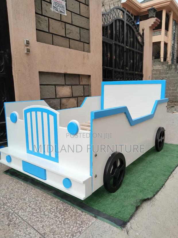 Modern Children Car Bed for Kids With Wheels - thumbnail 3