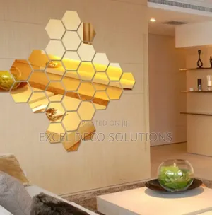 Stylish Hexagon Mirrors for Living Room Bedroom Wall Décor 