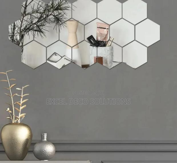 Premium Hexagon Mirrors for Wall Art Interior Decoration 