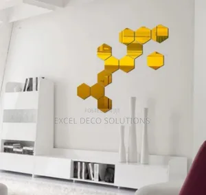 Trendy Hexagon Mirrors for a Modern Statement Wall 
