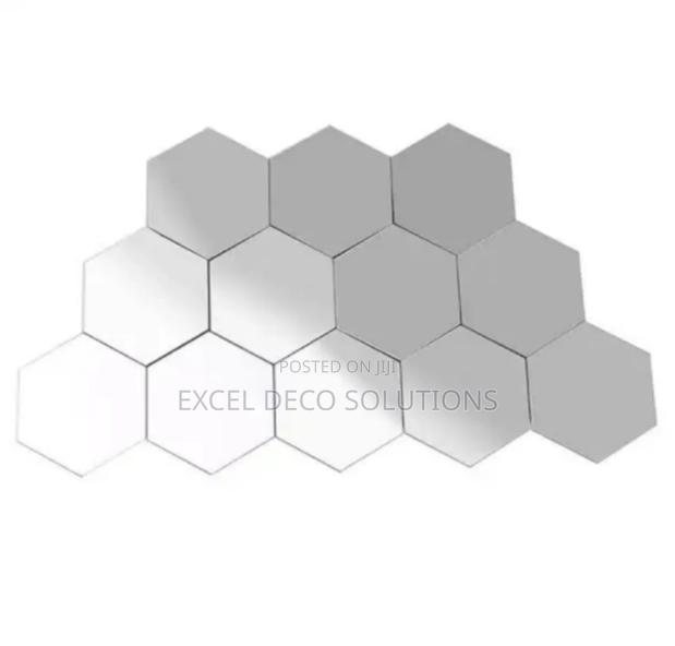Elegant Hexagon Wall Mirrors for Classy Homes Offices  - main view
