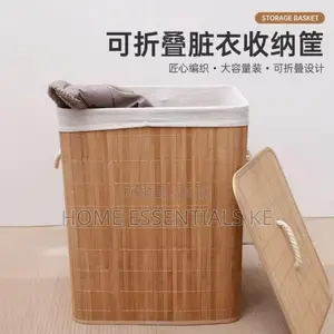 Foldable Bamboo Wooden Basket 50x30x40cm