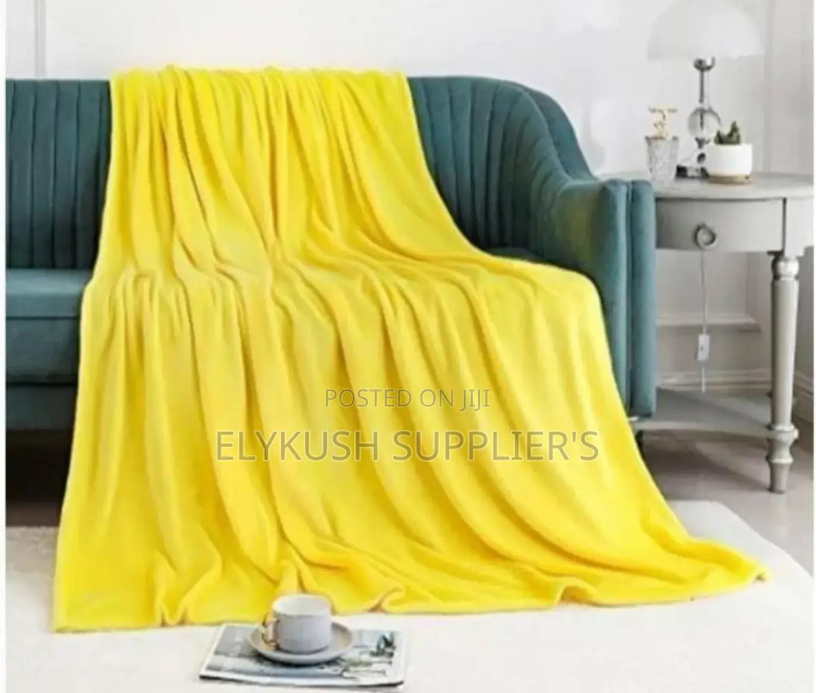 Yellow Soft Fleece Blanket