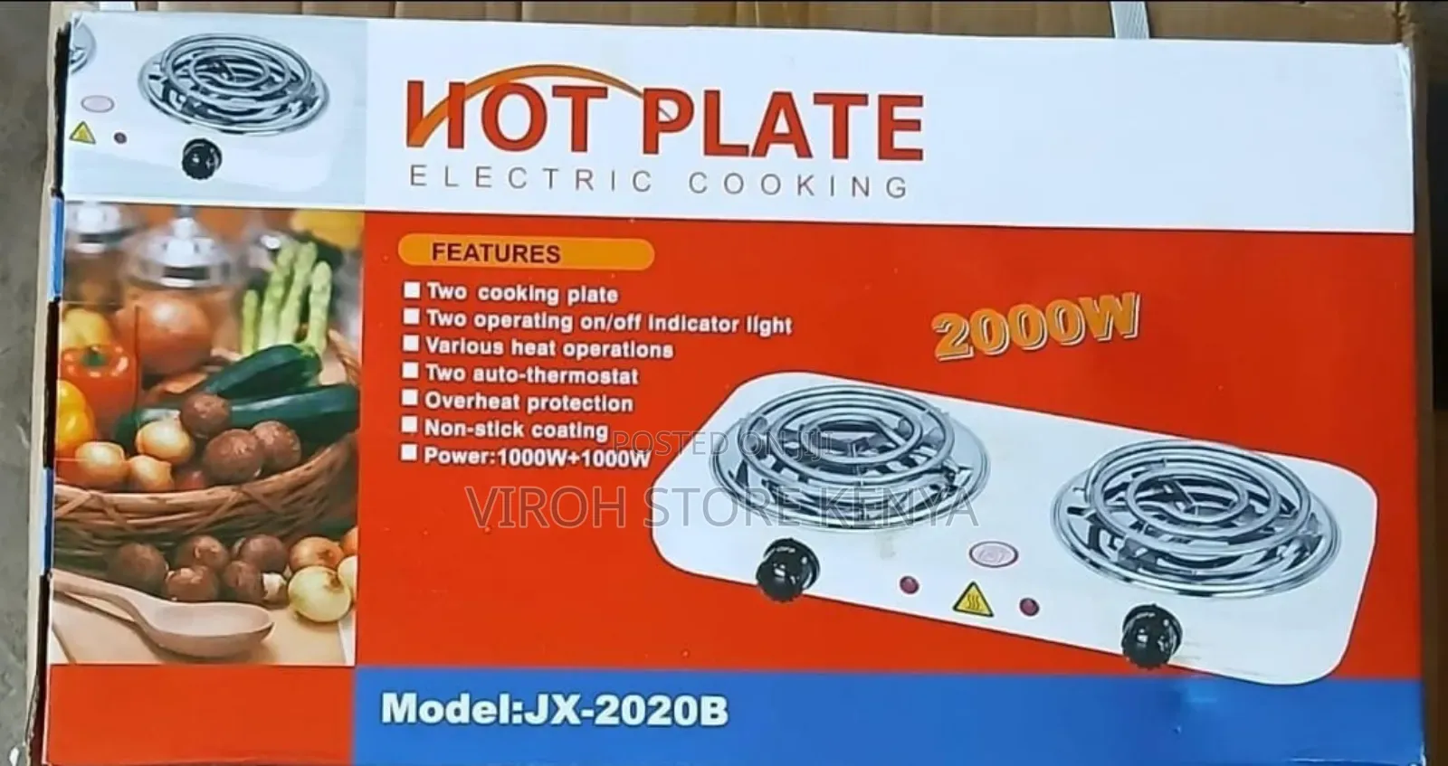 Double Hot Coil 2000w Cooker