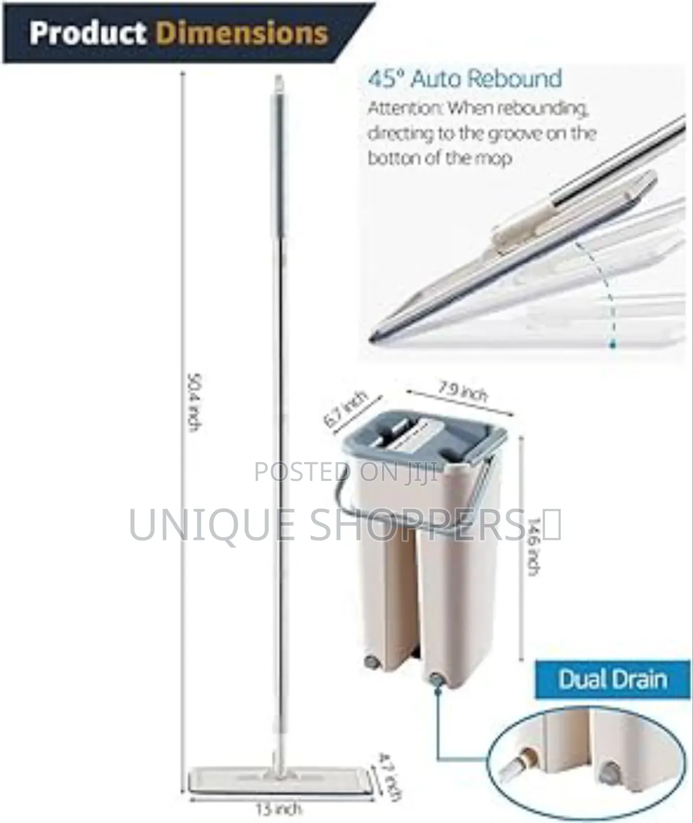 Magic Mop +Bucket With Extra Top Cloth