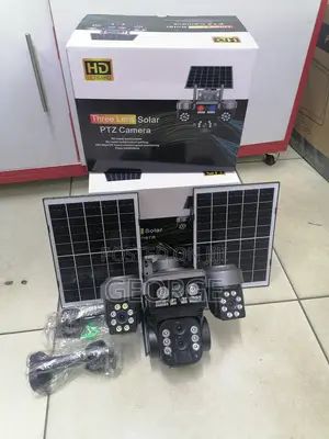 !!Intelligence 4g (Simcard)Triple Lens 6mp Outdoor Solar Triple-Lens