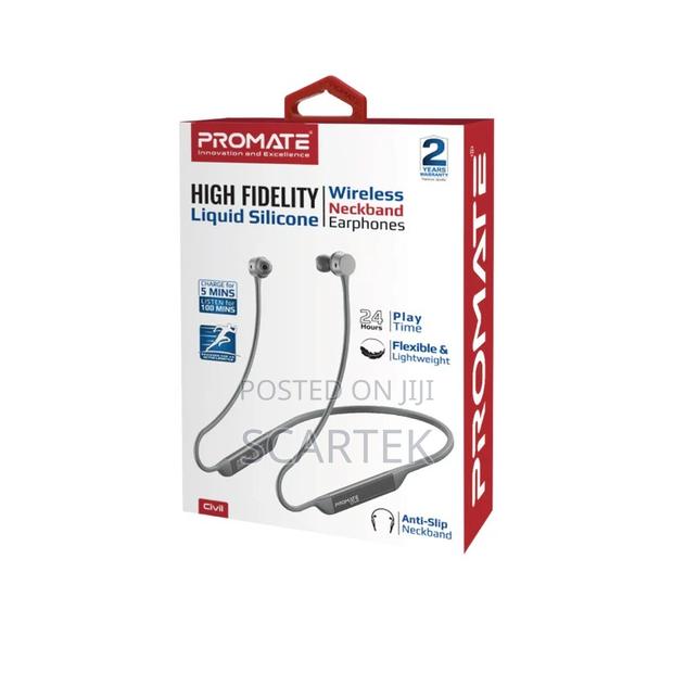 Promate High Fidelity Wireless Neckband Earphones