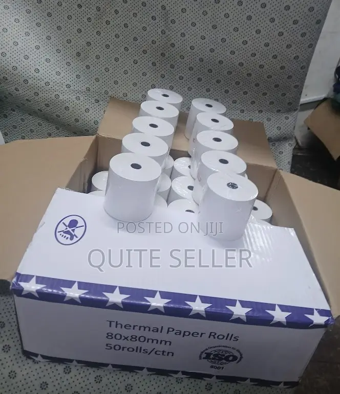 80mm Thermal Paper Roll 50 Pieces Full Box - Stable Quality Guaranteed