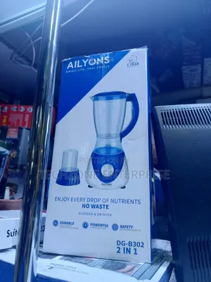 Ailyons Dg-B302 Blender 2 in 1 With Grinder Machine 1.5l Blue 