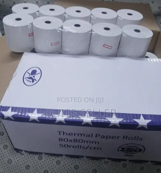 80mm Thermal Receipt Paper Roll 80×80 Flexible Easily Loaded Aligned