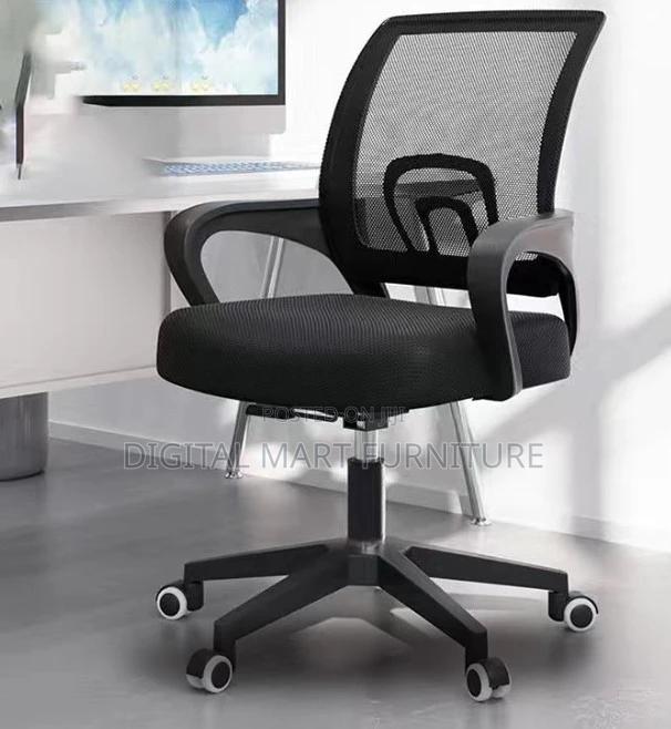 Office Chair: Atleast Simple Black Office Chair - thumbnail 2