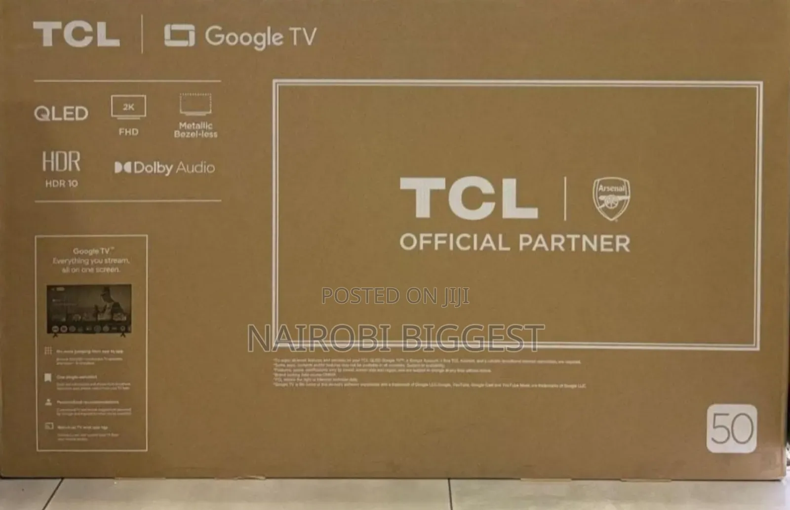 TCL 50" Qled Google Smart Frameless Television