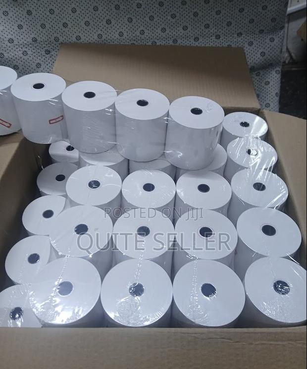 80mm X 80mm Thermal Paper Roll - White Thermal Paper Rolls - main view