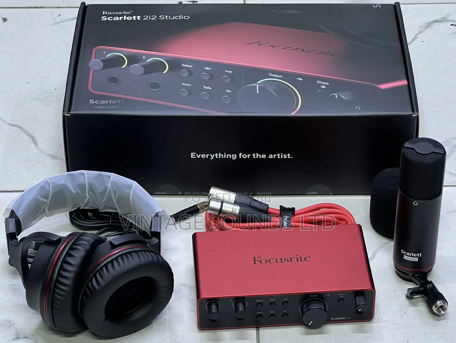 Focusrite Scarlett 2i2 4th Gen Usb Audio Interface Complete Bundle