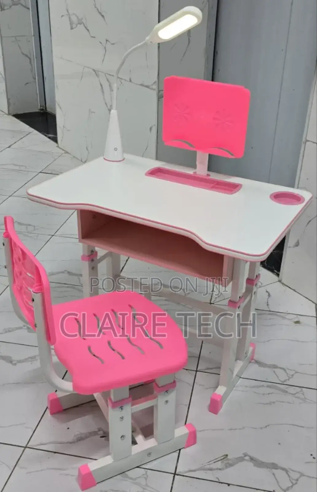Kids Study Table With Book Holder and Rechargeable Lights