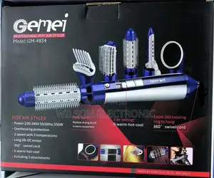 Gemei 6 in 1 Professional Hair Styler. Hot Air Styler
