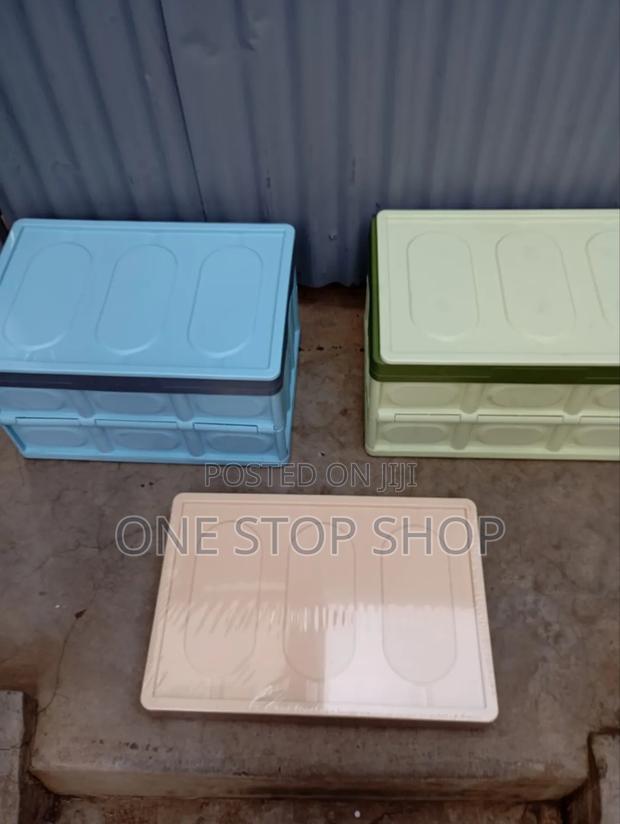 Black,Light Blue,Grey Plastic Collapsible Car Boot Organizer