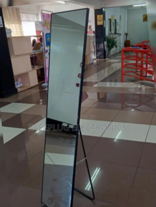 Full-length Dressing Mirror | Modern Black Frame | Anti-tip Design (Ke - main view