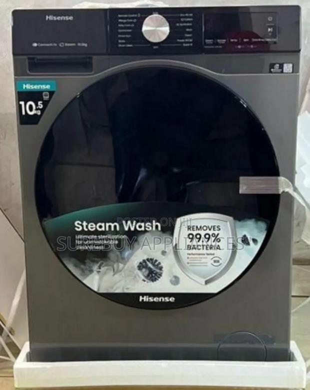 Hisense 10.5kg Front Load Washing Machine Wash and Spin - main view