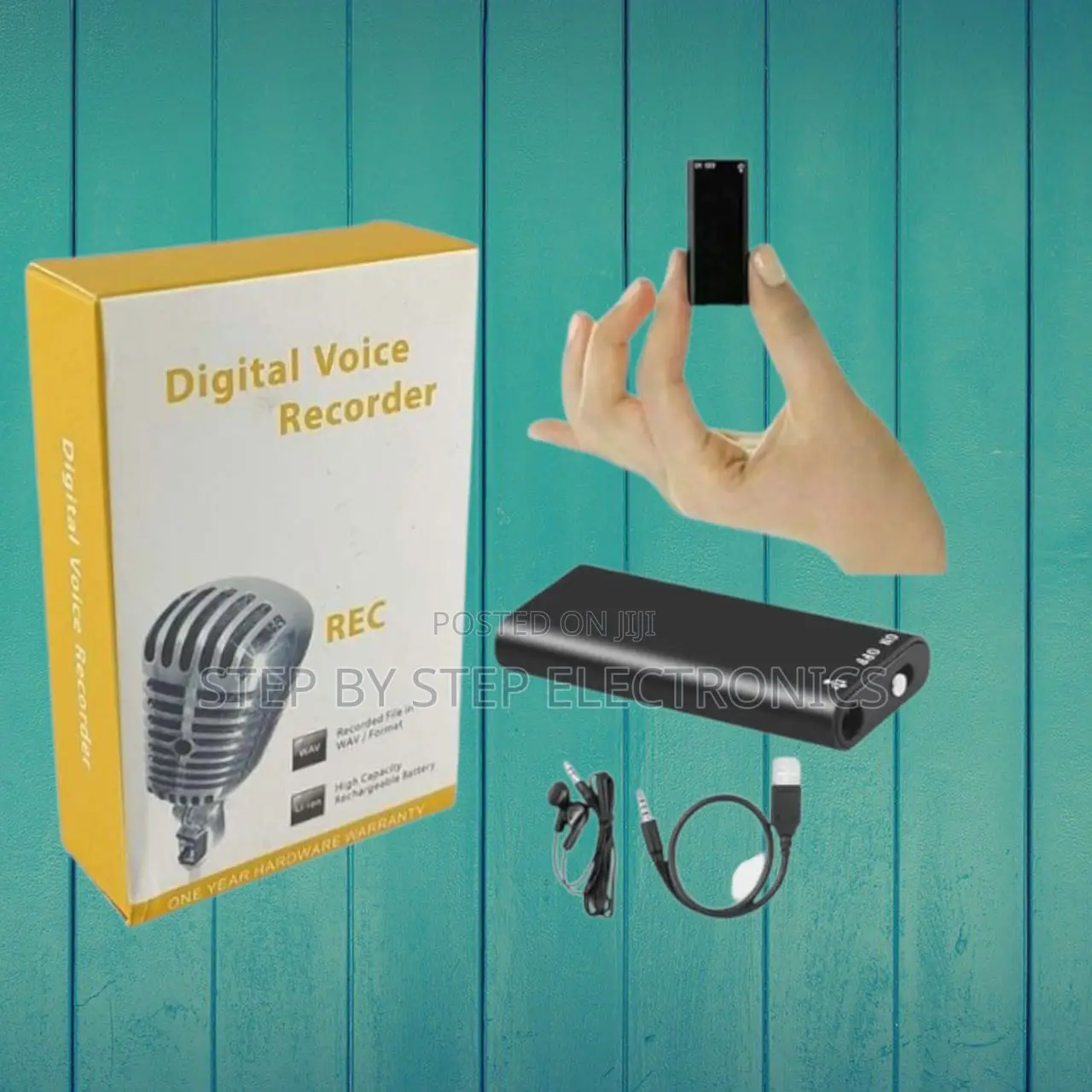 Slim Digital Voice Recorder With Noise Cancellation Microphone