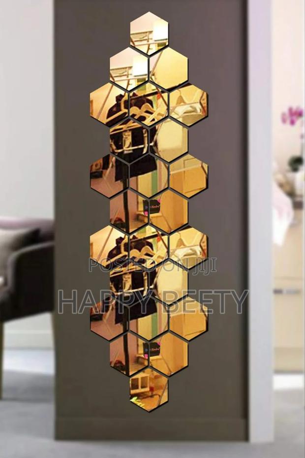 Hexagonal Shaped Aclyric Mirror