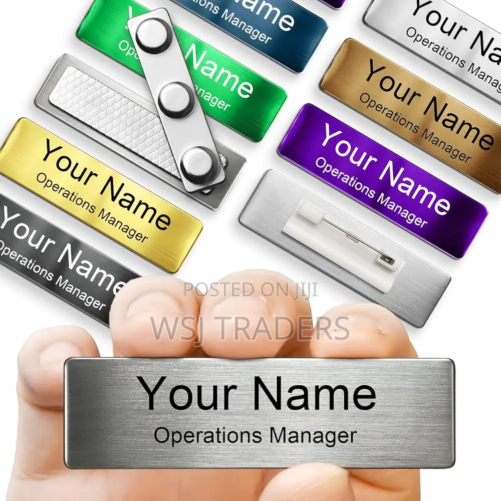 Name Tags /Engraved Personalized Name Tags With Magnet Clip