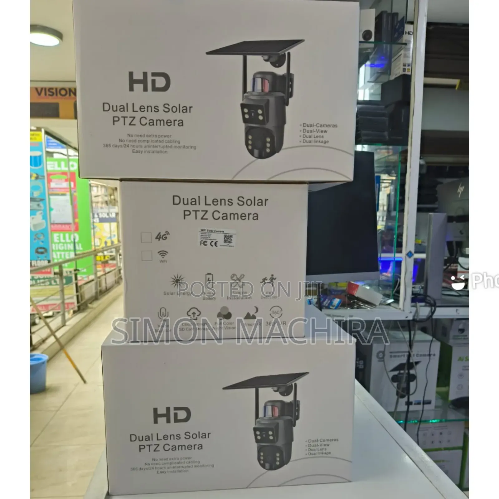 4g Ubox Dual Lens Security Solar CCTV Camera