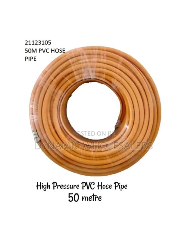 50-Meter Roll of High-Pressure PVC Hose Pipe.