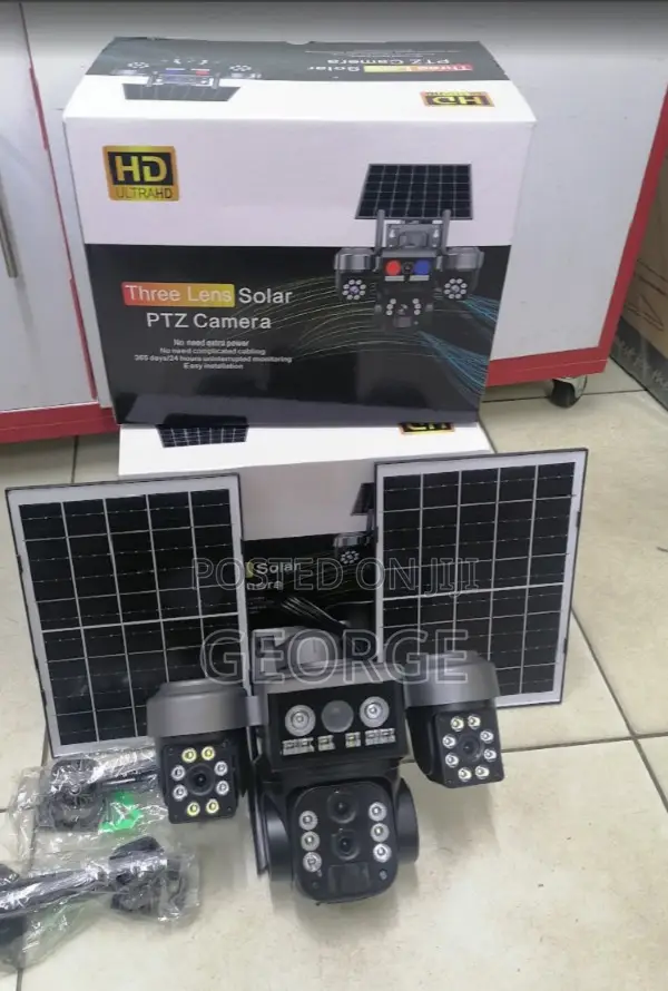 Triple Lenses Dual Panel Solar 4g Camera
