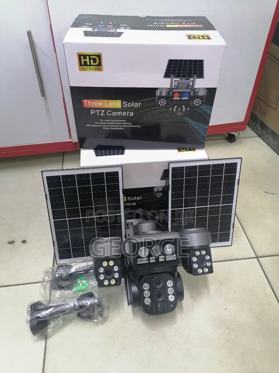 V380 4g PTZ Solar Camera With a Dual Panel Setup
