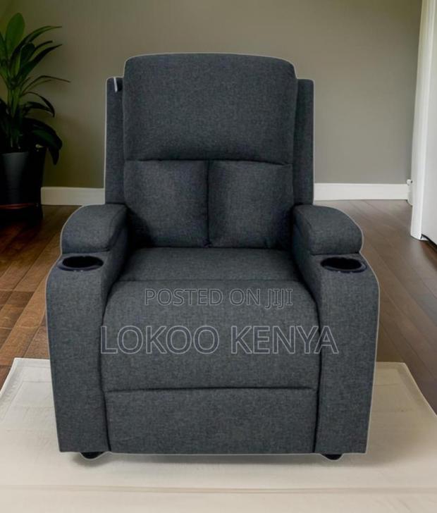 Home Chair : Gray Adjustable Recliner Home Chair - thumbnail 3
