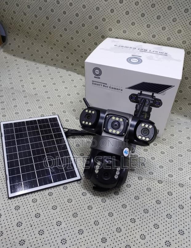 4g Solar PTZ Camera Triple Lens With With 4g Sim Card Connectivity