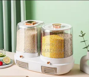 Double Grain Storage Rotatable Dispenser