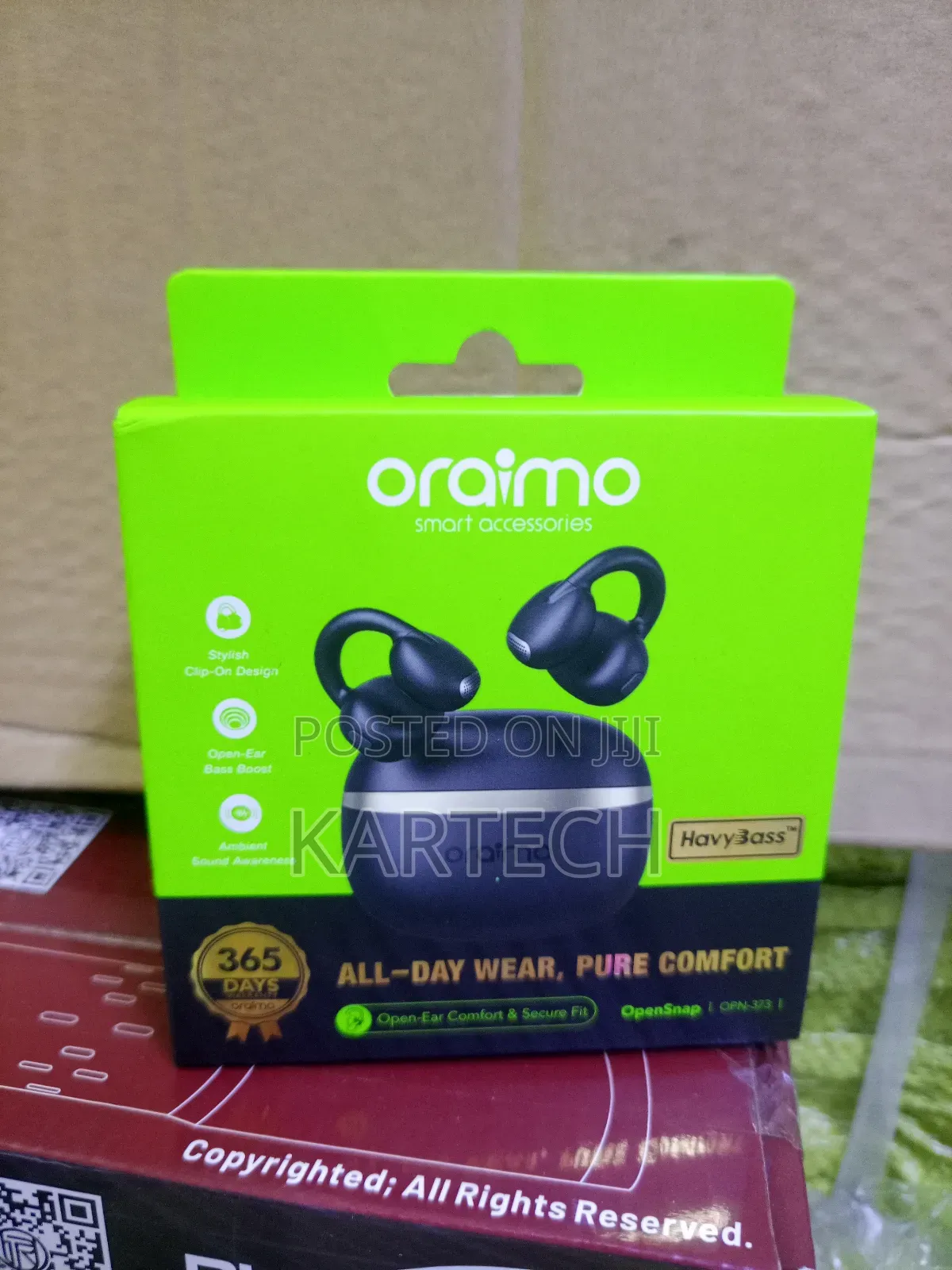 Oraimo Opensnap Opn-373 Open Ear Bass Boost Comfort Secure Fit