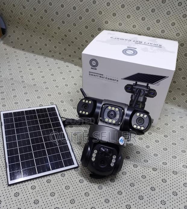 Tripple Lens 4g Solar CCTV Camera - Multiple Cameras From Large Screen