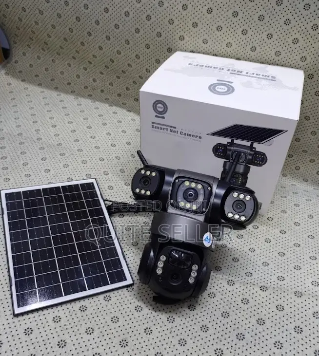 Tripple Lens 4g Solar CCTV Camera - Multiple Cameras From Large Screen