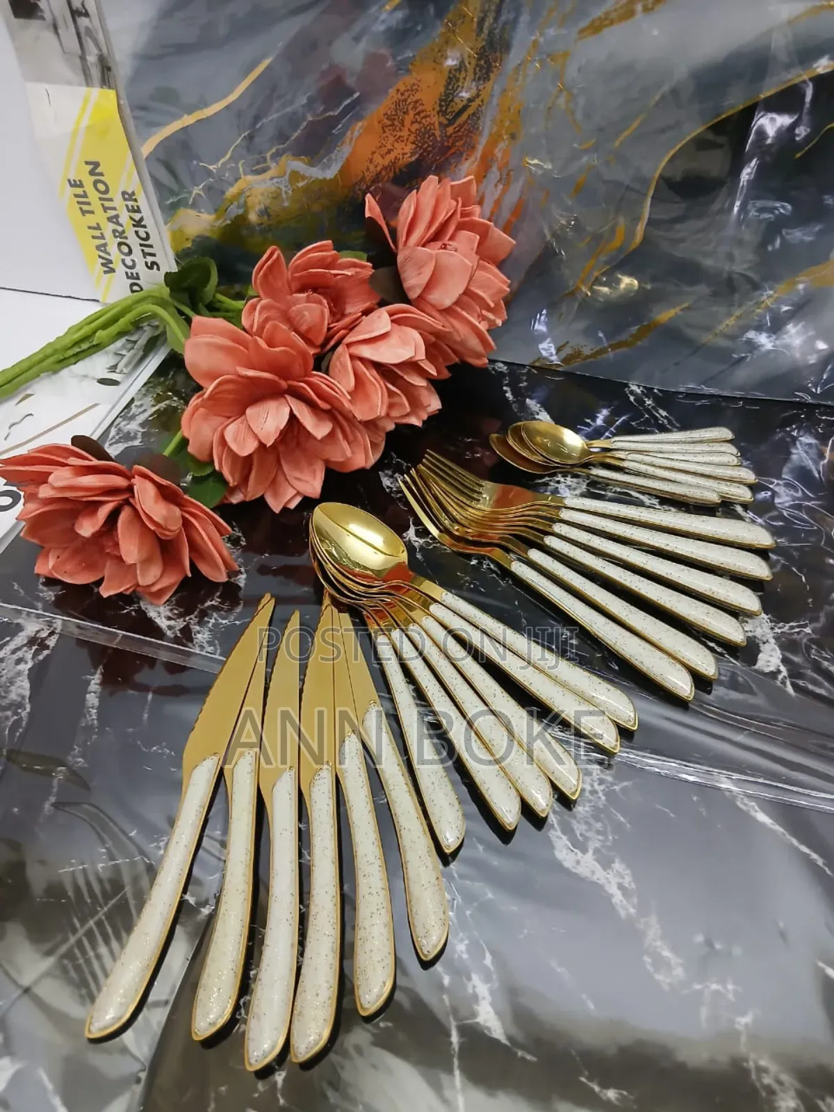 *24pcs Luxury Cutlery Gold Set Stainless Now Available 