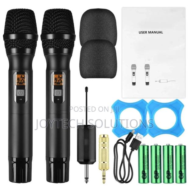 2-Channel Uhf Wireless Microphone System + Free Batteries
