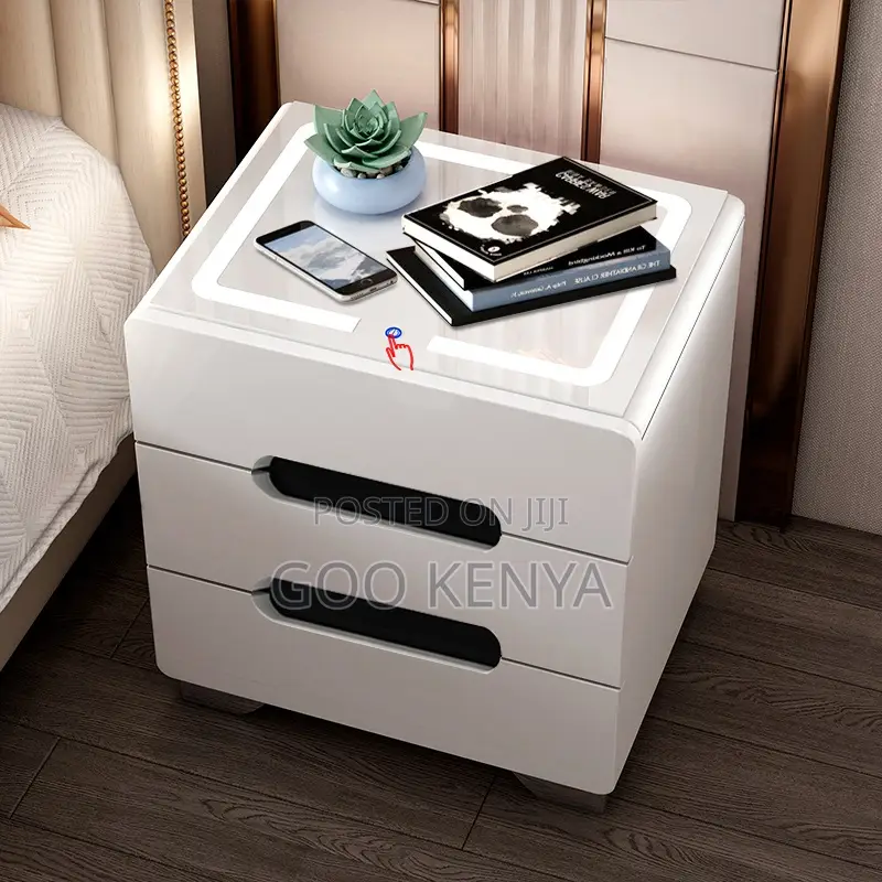 Bedside Cabinet; Bedside Cabinet With Wireless Charging Led Light