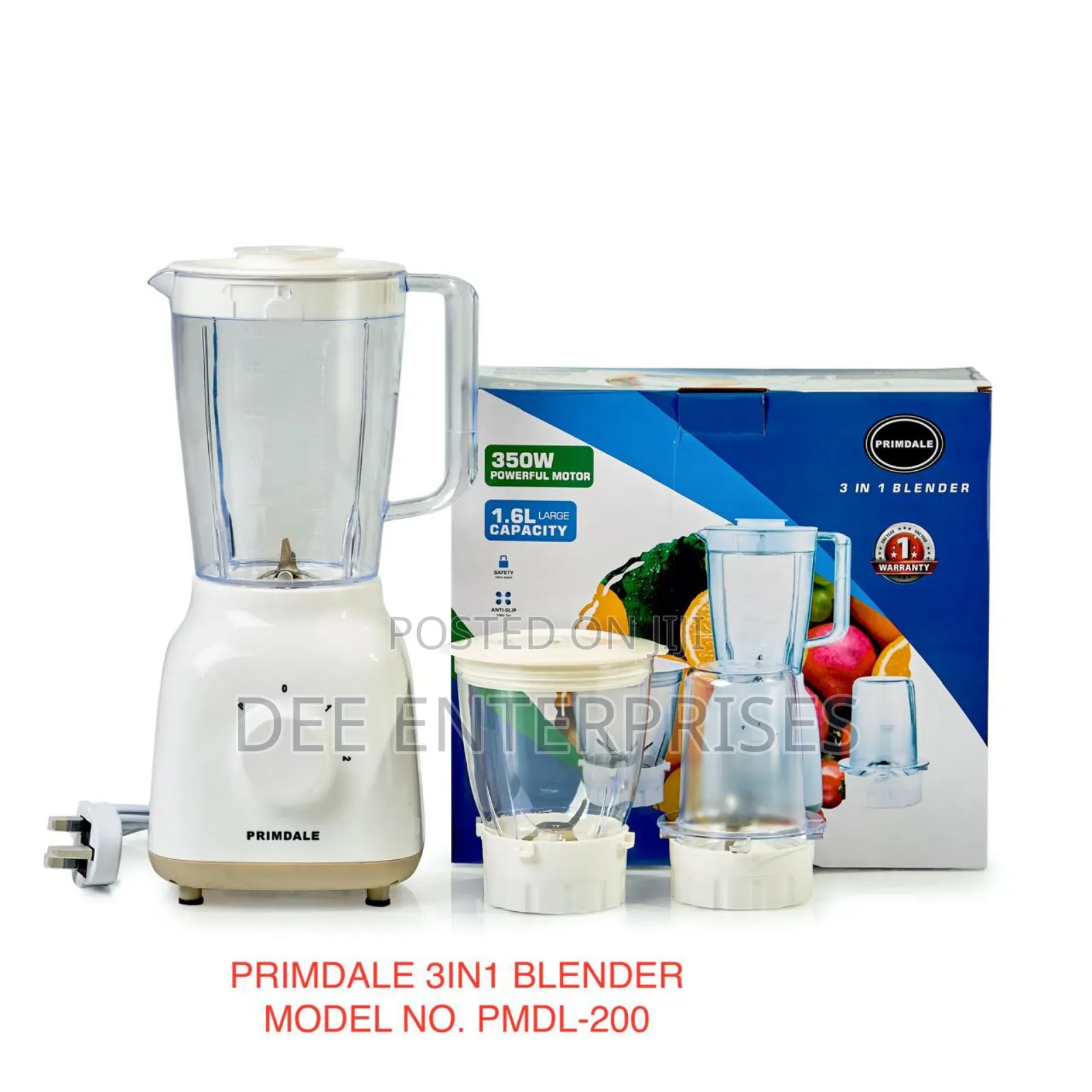 Primdale 3 in 1 Food Processor Blender