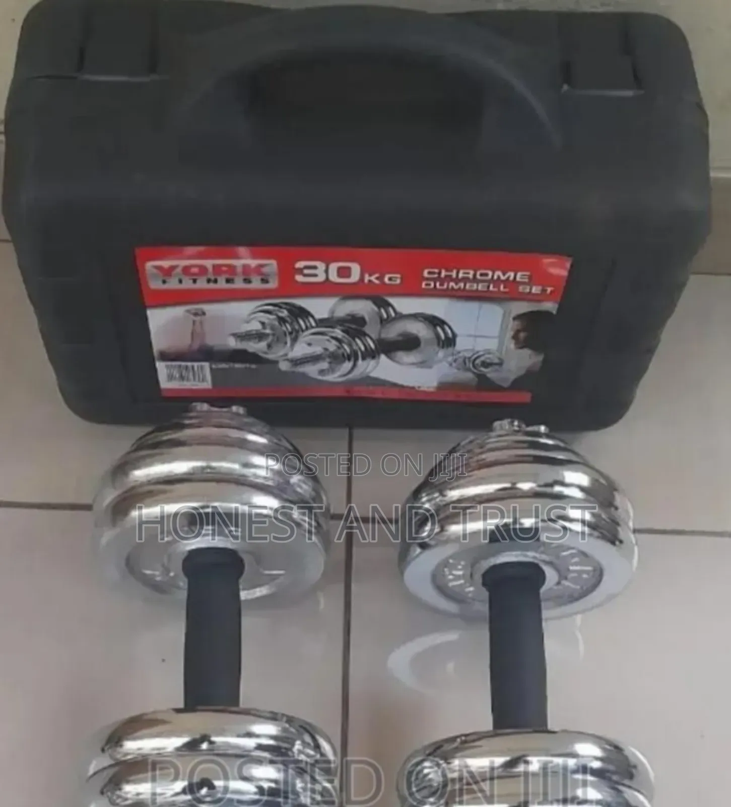 30kg Chrome Dumbells With Case