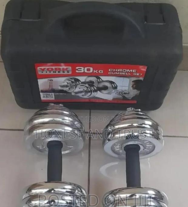 30kg Chrome Dumbells With Case