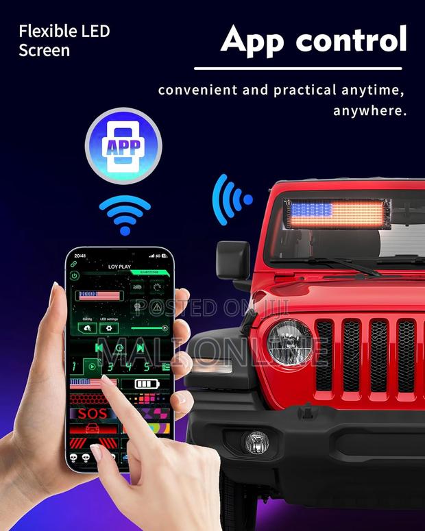 Devil’S Eye 2-pack Led Car Windshield Display Usb-powered Matrix Panel - thumbnail 3