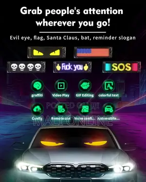 Devil’S Eye 2-pack Led Car Windshield Display Usb-powered Matrix Panel
